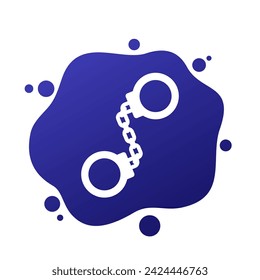 Handcuffs vector icon for web