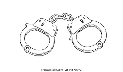 algemas vetor ilustração crime prisão justiça prisioneiro símbolo criminoso aplicação da lei equipamento