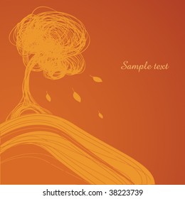 Hand-draw autumn background design