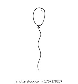 Hand-draw balloon doodle. Vector illustration