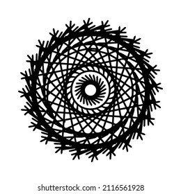 Ilustración vectorial de color negro dibujada a mano de la herramienta de cerrajería metálica aislada en un fondo blanco