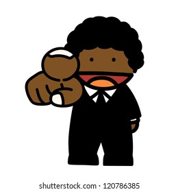 Hand-draw business people cartoon.Illustration