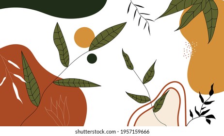 Hand-draw organic art - leafs
