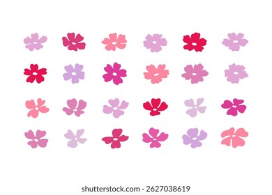 Handgetekende gestileerde bloemen. Eenvoudig silhouet van bloemknop.