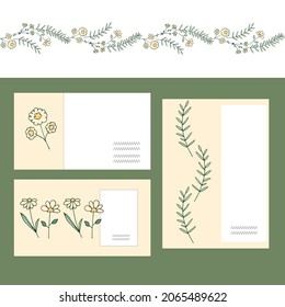 Hand-draw vector floral ilustration, design for invitations and greeting cards. Doodle style.