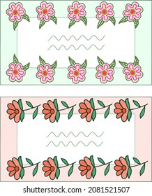 Hand-draw vector flowers. Design for invitations and greeting cards.