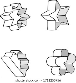 Eine handgezeichnete Vektorillustration zur Illustration von nicht rostendem Kochplatten-Werkzeug einzeln auf weißem Hintergrund