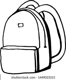 hand-drawing backpack - for school and university. doodle vector illustration for stikcers and posters
