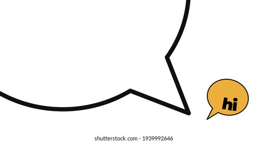 Handdrawing cartoon vector speech balloon.