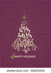 hand-drawing christmas congratulation