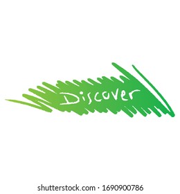hand-drawing discover word. discover word on scribble background
