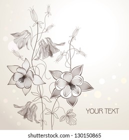 Hand-drawing floral background.