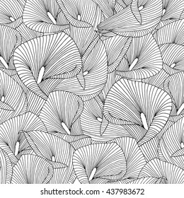 Hand-drawing floral background with flower calla. Element for design. Vector illustration. 
