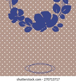 Hand-drawing floral background with flowers. Element for design. Cute floral background. wreath of flowers. 