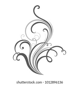 Hand-drawing floral background. Vector illustration. Floral element for designe.