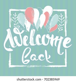 hand-drawing lettering "welcome"