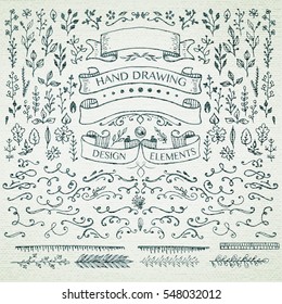 hand-drawing pattern decorative elements