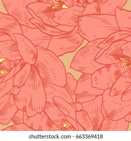 Hand-drawing peonies. Vector graphic flowers. Decorative background for cards, invitations. Template greeting card.