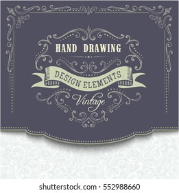 hand-drawing vintage flourishes and frames