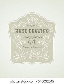 hand-drawing vintage frame
