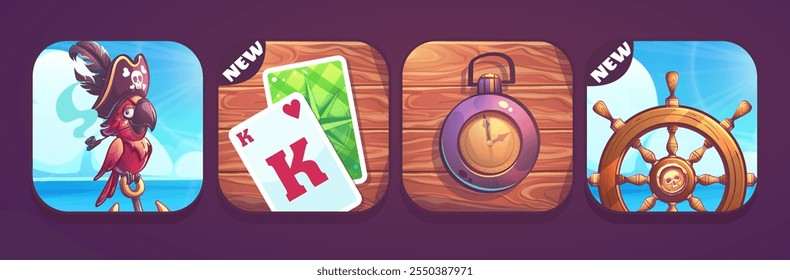 Hand-drawn 100  image. Treasure collection - vector kit of graphic application screens with glossy menu buttons and icons