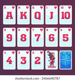 Handgezeichnetes 100 Vektorgrafiken Bild. Digitale Darstellung.  Spielkartenset Herz - Original Spielkarten für verschiedene Anwendungen. Spielkarten für Poker, Full Deck Diamanten Karten Farbe