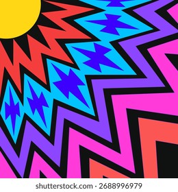 A hand-drawn abstract background featuring elegant zigzag patterns and artistic textures. The design highlights the beauty of flowing lines and organic shapes, blending creativity and harmony.