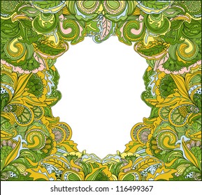 hand-drawn abstract doodle frame