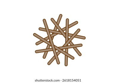 Hand-Drawn Abstract Floral and Geometric Doodle Elements – Vector Sketch Illustration