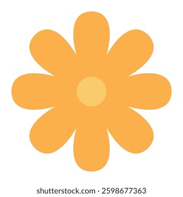 Hand-Drawn Abstract Flower Icons Simple Botanical Design