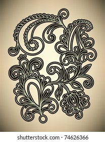 Hand-Drawn Abstract Flowers