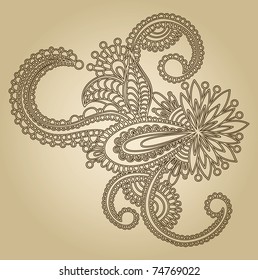 Hand-Drawn Abstract Flowers