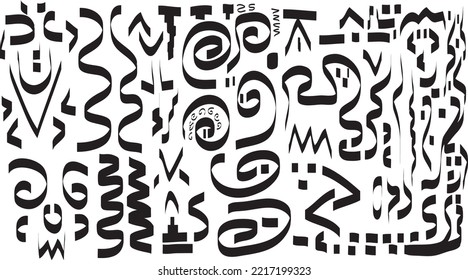 Handgezeichnete abstrakte Illustration, Vektorgrafik und Grafik für Hintergrundposter, Hintergrund und Dekoration