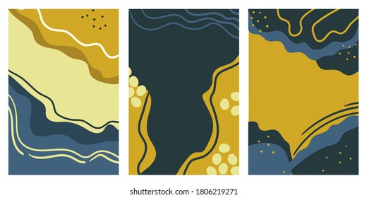 hand-drawn abstract modern vector illustration, Creative background in trendy style. Design templates or social media stories, posts, poster, invitation, postcard.