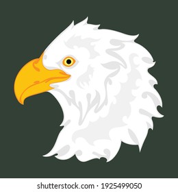 Hand-drawn abstract portrait of an eagle. Vector stylized colorful illustration for tattoo, logo, wall decor, T-shirt print design or outwear. 