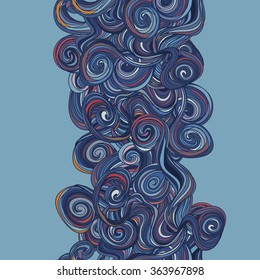 Hand-drawn abstract seamless pattern. used as background.