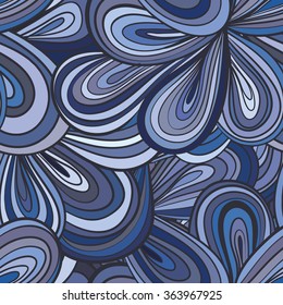 Hand-drawn abstract seamless pattern. used as background.