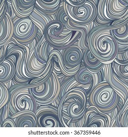 Hand-drawn abstract seamless pattern. used as background.