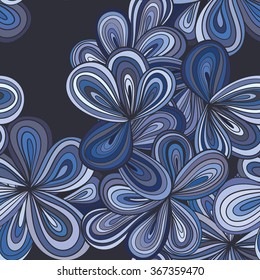 Hand-drawn abstract seamless pattern. used as background.