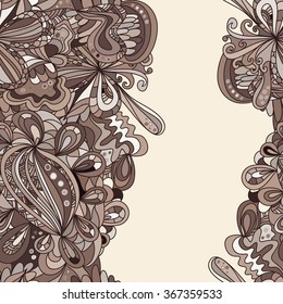 Hand-drawn abstract seamless pattern. used as background.