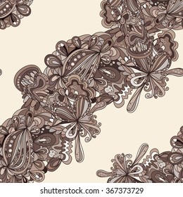 Hand-drawn abstract seamless pattern. used as background.