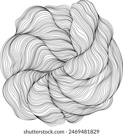 Hand-drawn abstract simple shapes. Ink line drawing style composition for decoration or background.