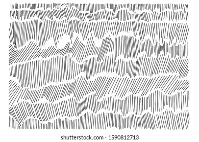 Hand-drawn abstract sketch style drawing. Diagonal strokes on isolated on a white background. Vector stock illustration