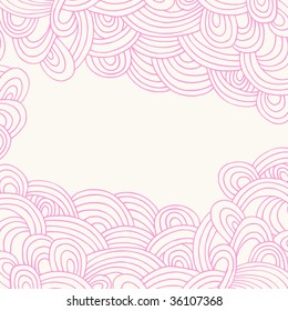 Ondas Abstractas Dibujadas A Mano Doodle Henna Vector