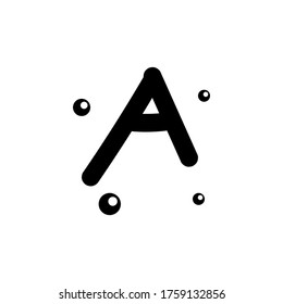 A handdrawn alphabet vector design template illustration