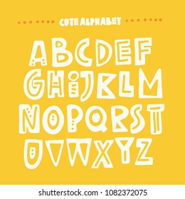 Handdrawn alphabet for your banners or invitations. Vector set of letters. Unique design. 