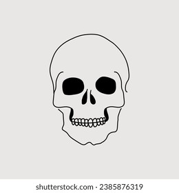 Hand-drawn Anatomical Skulls Vector Set art