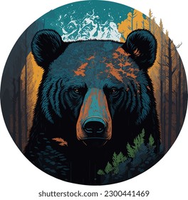 Handdrawn animal head,in modern trendy style.Great for clothing designs