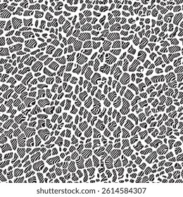 Hand-Drawn Animal Skin Pattern Seamless Background for Textile Design on fabric print, wall art
