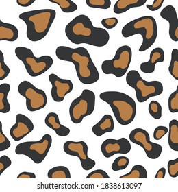 Hand-drawn animal skin seamless pattern background for print.